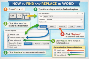 How to find and replace in Word