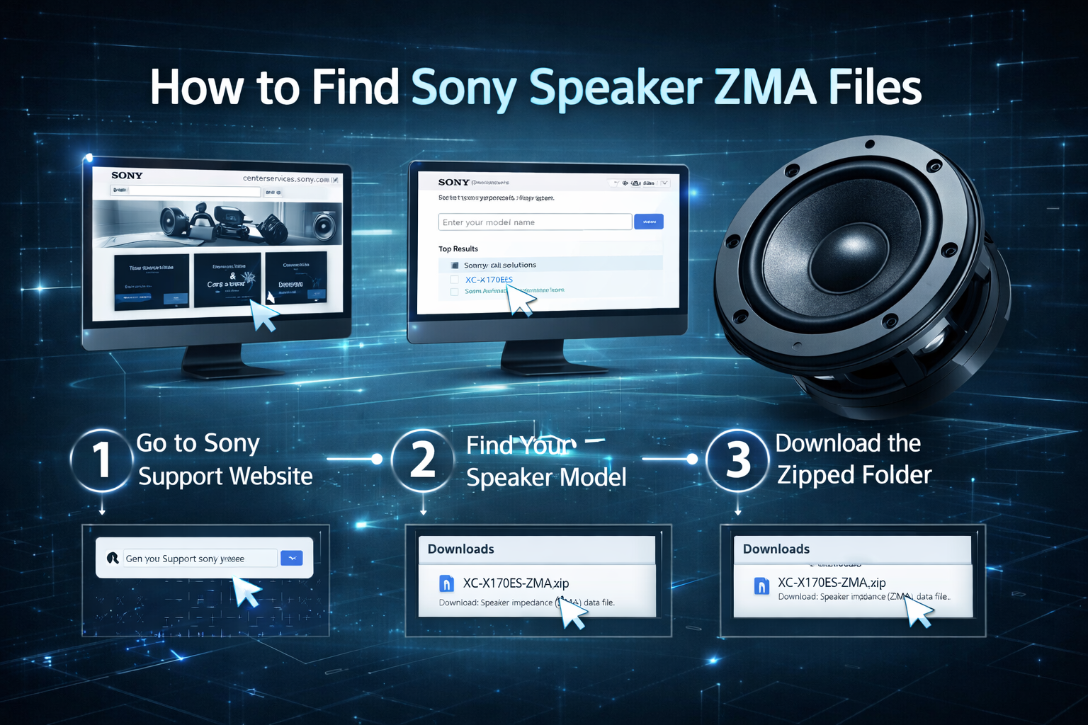 How to find Sony speaker ZMA files