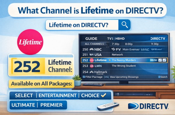 What channel is Lifetime on DirecTV