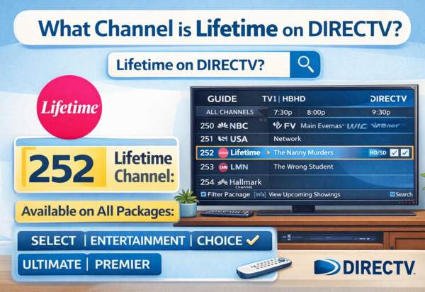 What channel is Lifetime on DirecTV