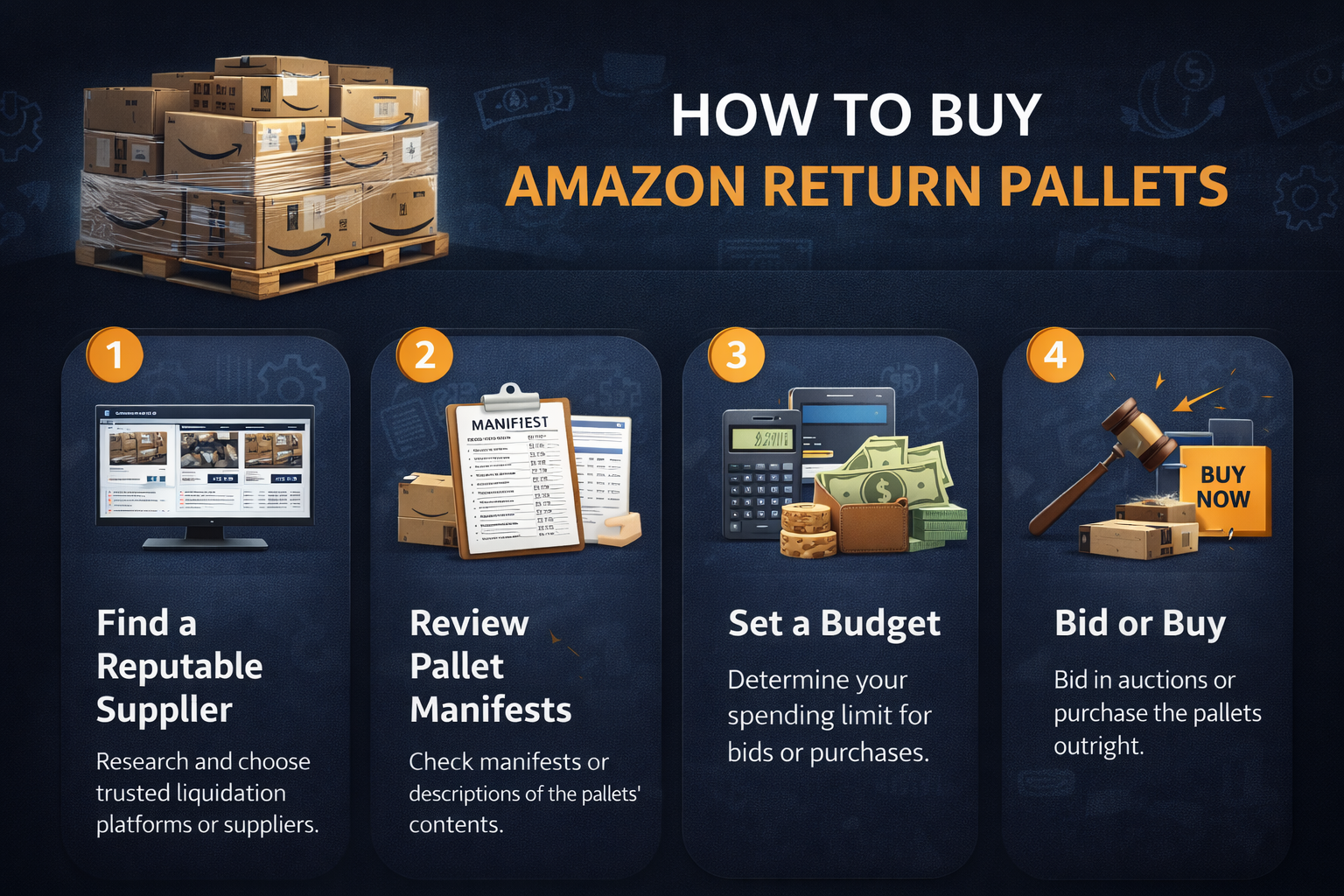 How to buy Amazon return pallets