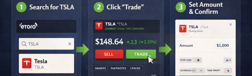 How to buy Tesla stock on eToro