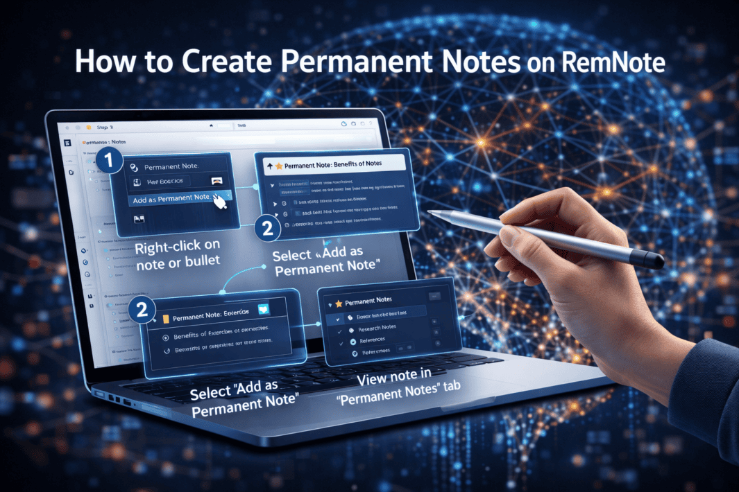 How to create permanent notes on remnote - Eadoz