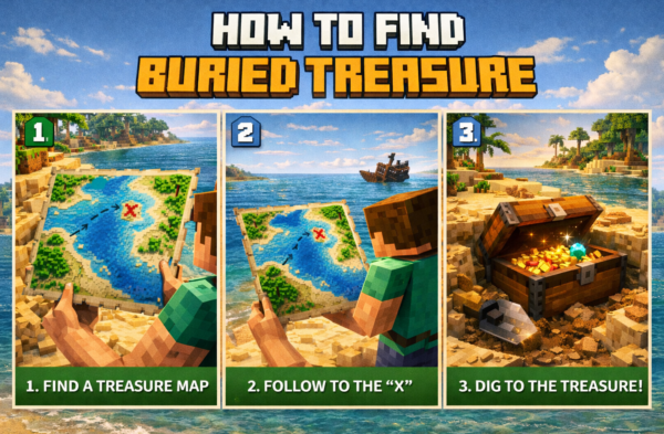 How to find buried treasure minecraft