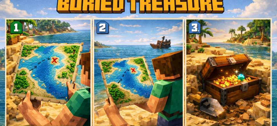 How to find buried treasure minecraft