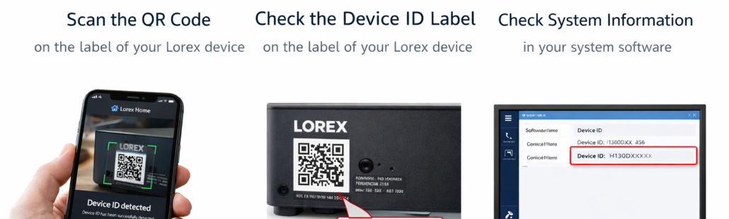 How to find lorex device id How to find lorex device id