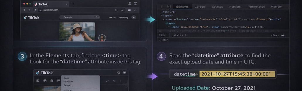 How to find the exact time a video was uploaded