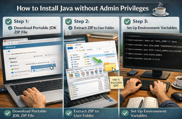 How to install Java without admin privileges Creating a Portable Java Launcher (Optional but Recommended)