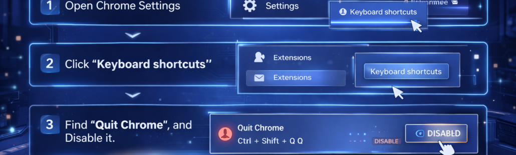 How to disable ctrl shift qq shortcut in Google Chrome