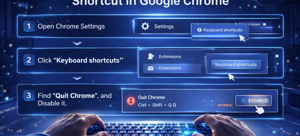 How to disable ctrl shift qq shortcut in Google Chrome