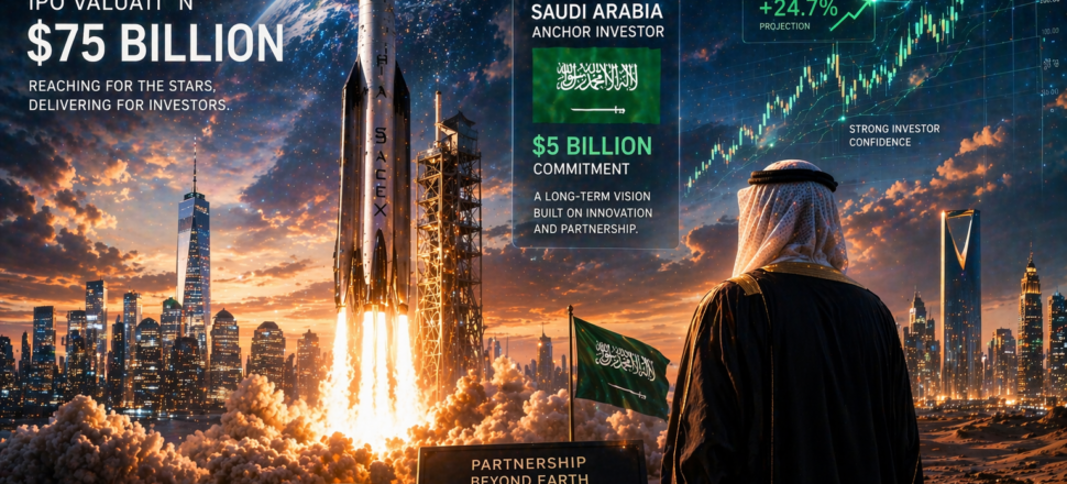 SpaceX $75 billion IPO Saudi anchor investor