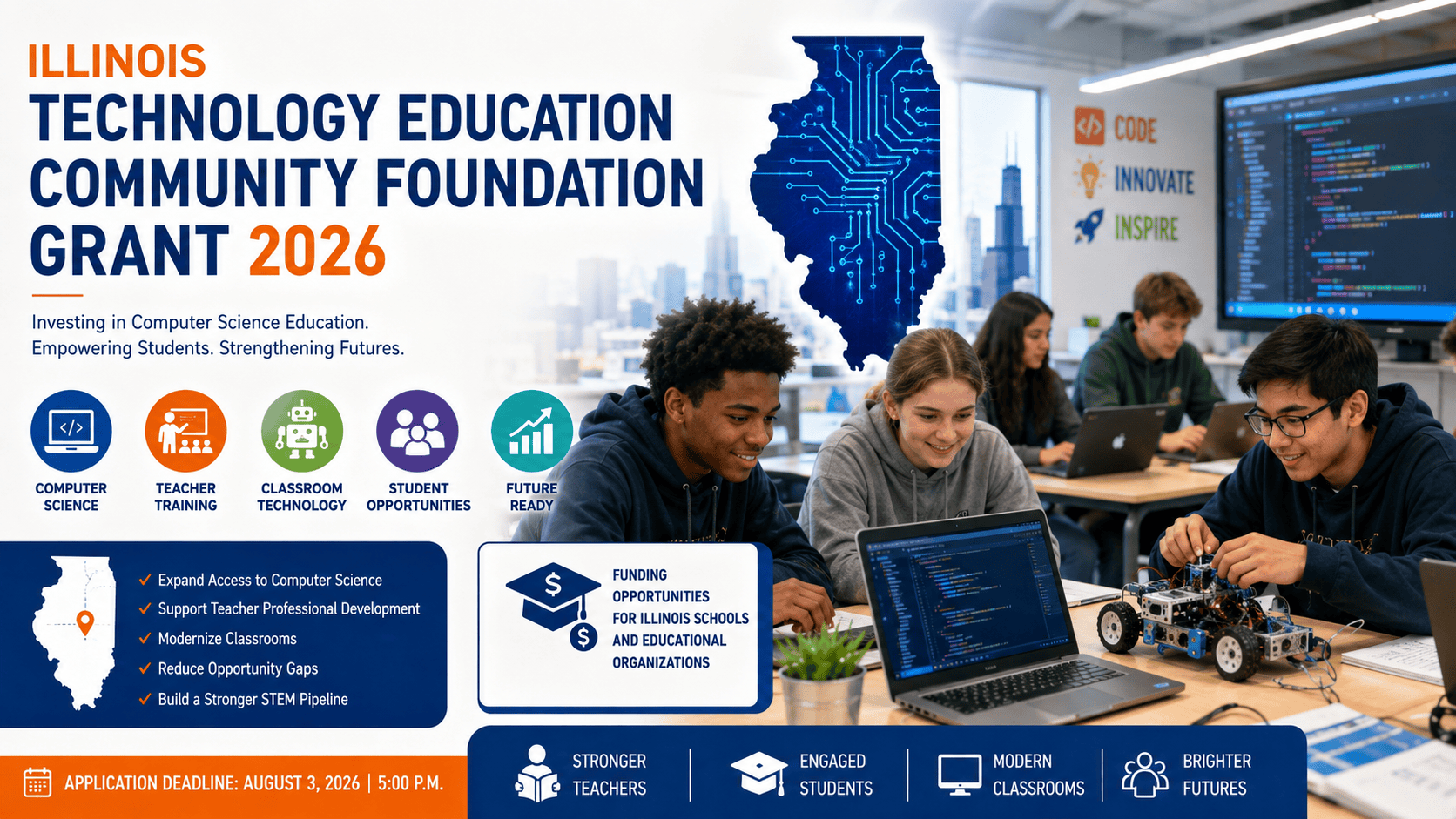 Illinois technology education community foundation grant 2026 