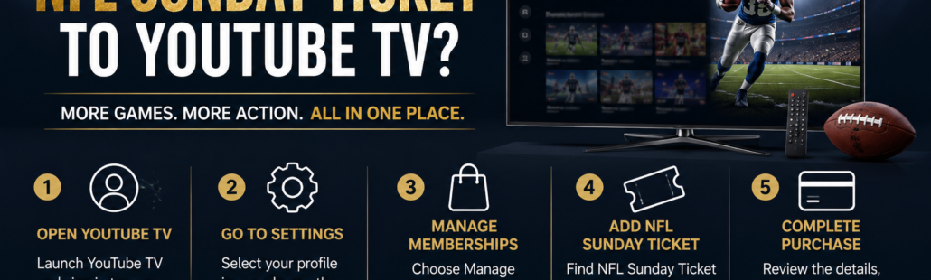 How Do I Add NFL Ticket to Youtube TV How Do I Add NFL Ticket to Youtube TV