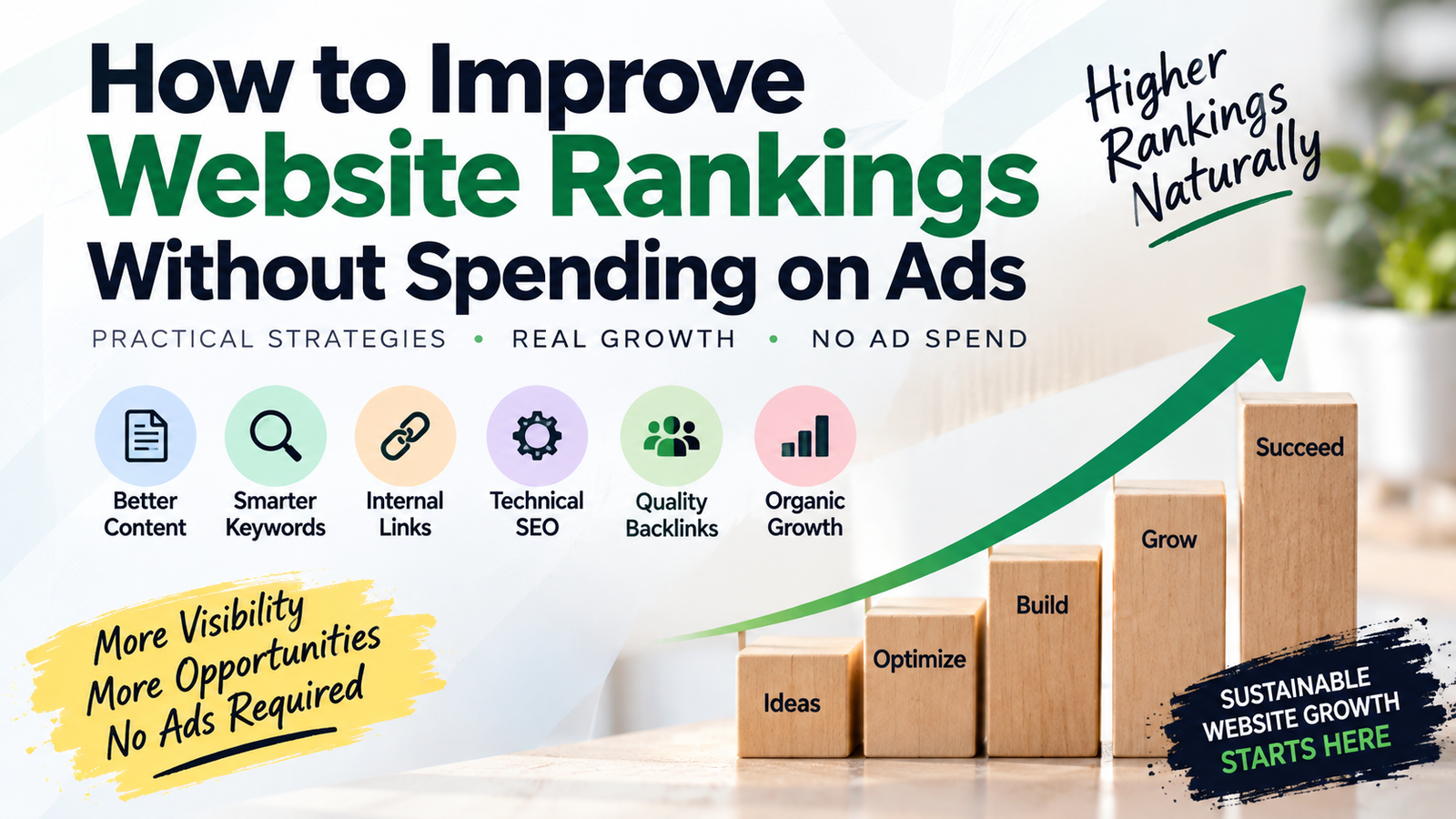 How to improve website rankings without spending on ads 