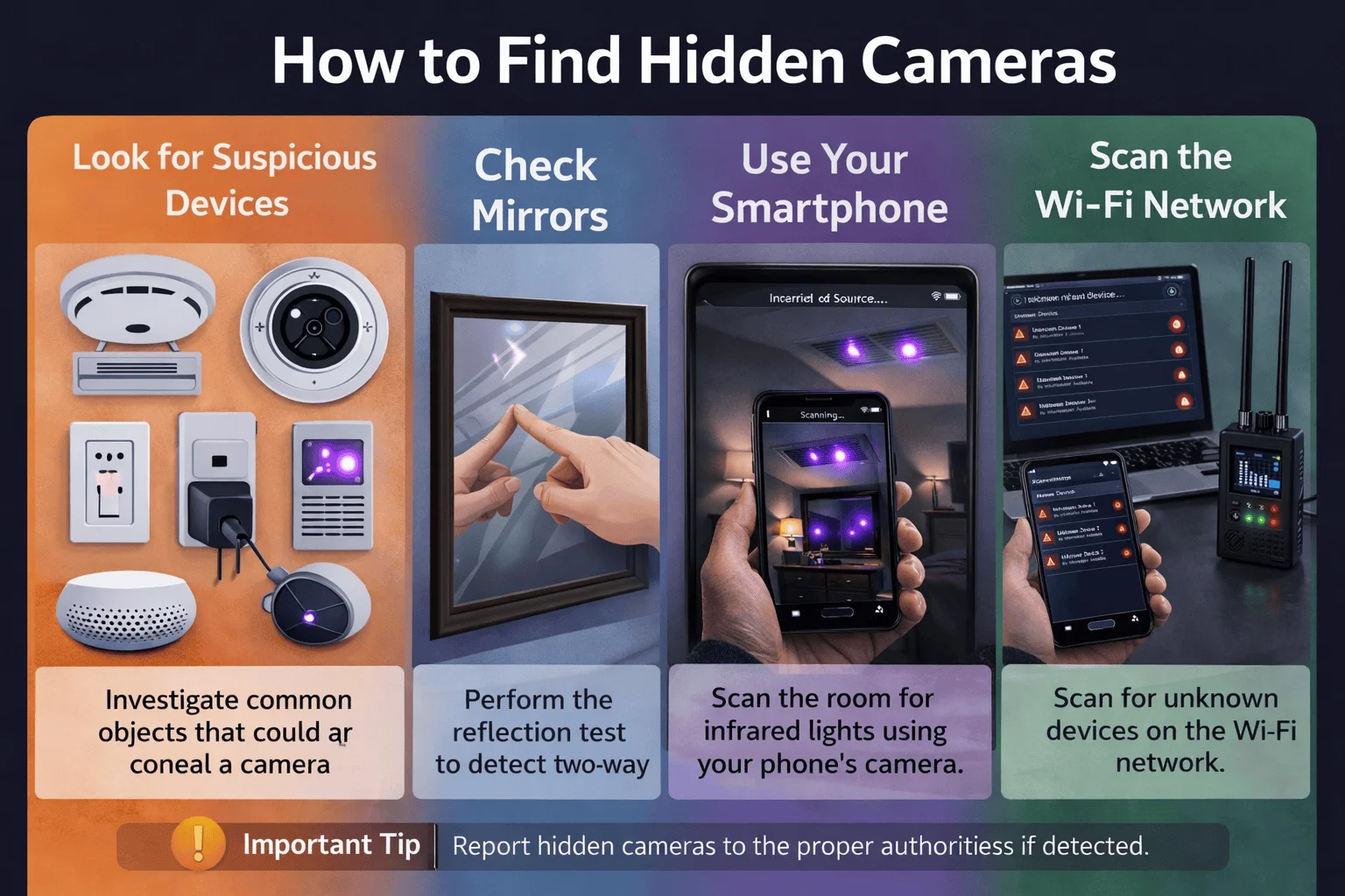 How to find hidden cameras