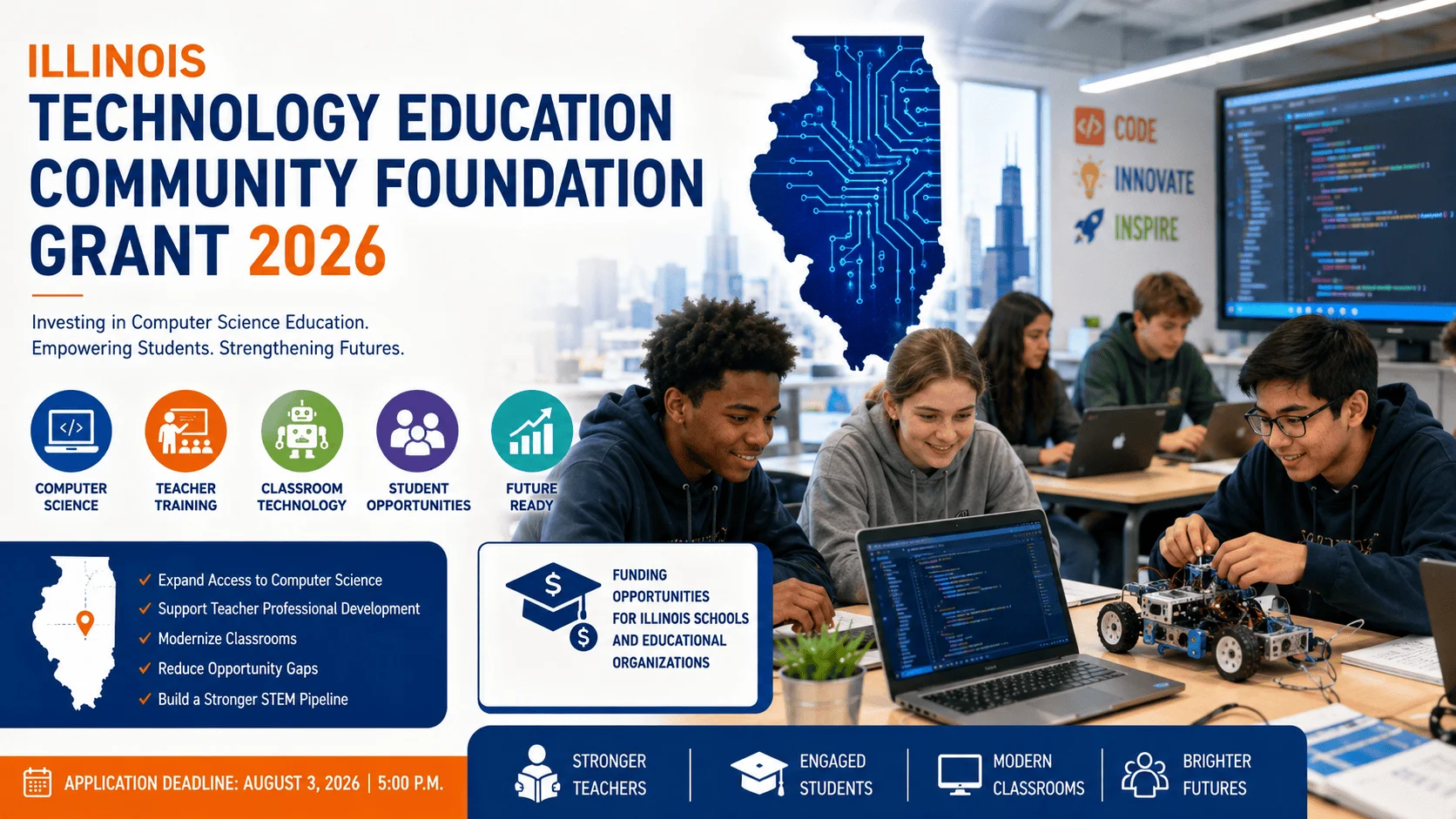 Illinois technology education community foundation grant 2026 