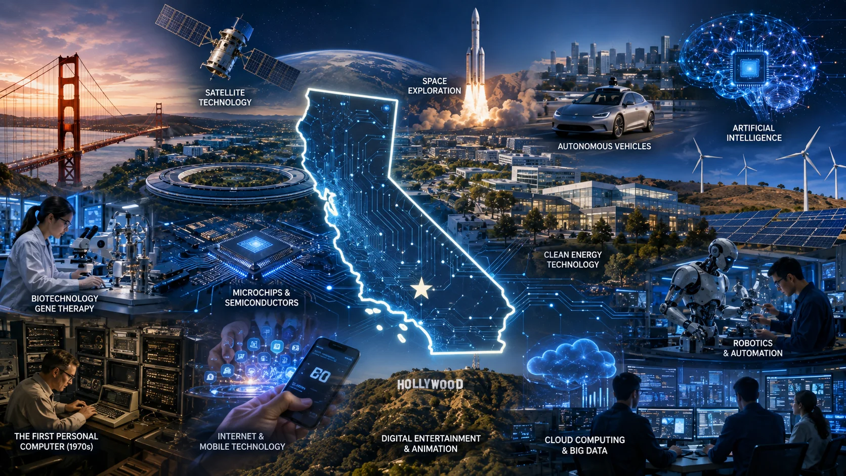 What technology innovations happened in california 